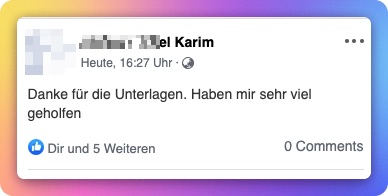 Hr. Karim auf Facebook