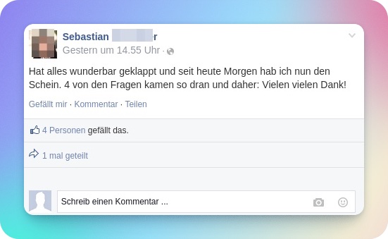 Sebastian auf Facebook